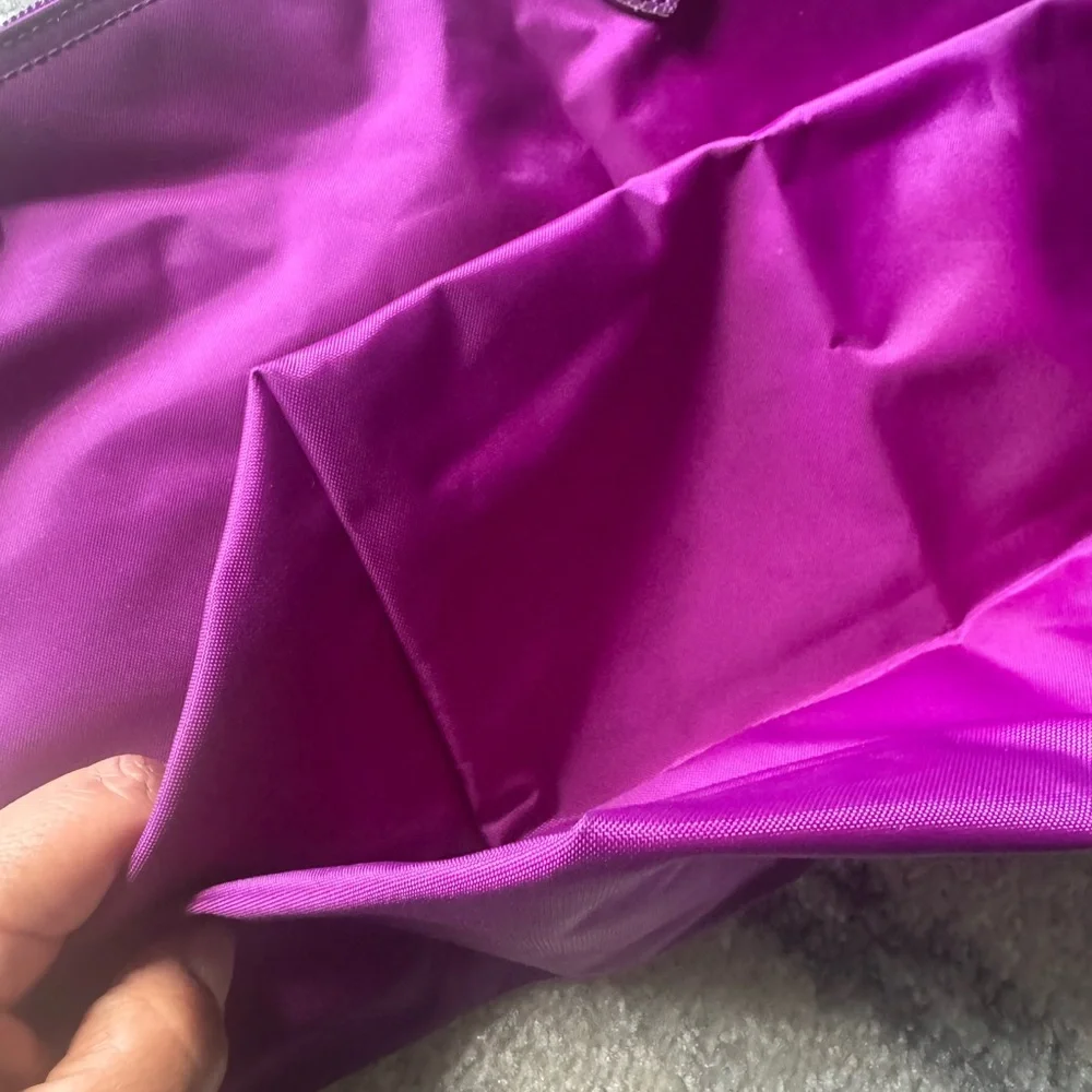 Longchamp Purple Nylon Tote bag with Gold Logo - Picture 13 of 16